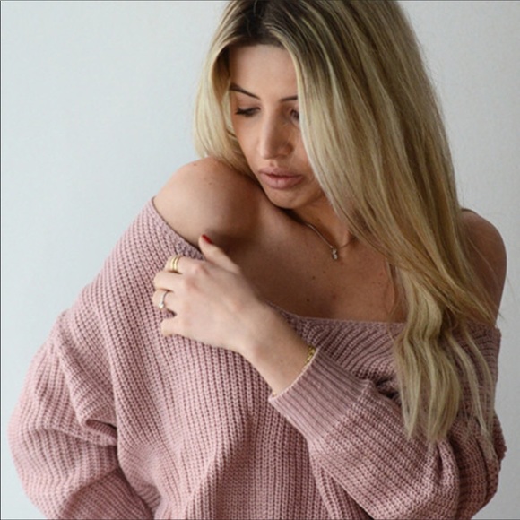 LAST 1 $$  - Pearl Beading Twist Infinity Sweater - Picture 3 of 8